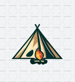 Zelt und Lagerfeuer